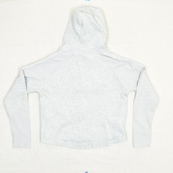 Puma Women's Full Zip Sweat Lounge Jacket Hooded Solid Cotton Gray Size M Active - Picture 3 of 8